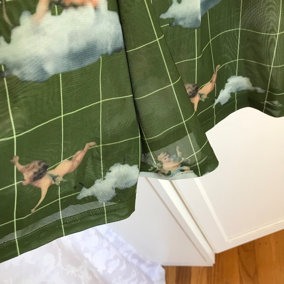 SHANE JUSTIN Romper Fashion Gawd Mesh Jumpsuit Green Plus Size 3X Size 1X 2X - Picture 3 of 16